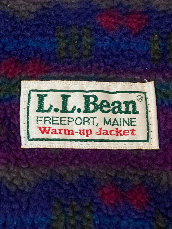 【中古品】【メンズ】 L.L.Bean エルエルビーン 80-90'S WARM UP JACKET 80～90年代 ウォームアップジャケット 裏地フリース ナイロンジャケット メンズ アウター 146-250205-em-03-min サイズ：M カラー：レッドパープル 万代Net店