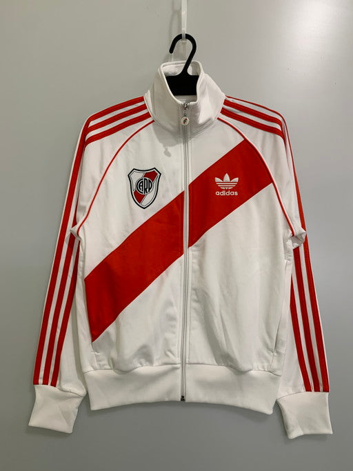 【中古品】【メンズ】 adidas アディダス HC0297 リーベルプレート85 TRACK JACKET トラックジャケット 148-250209-ks-05-min サイズ：S カラー：ホワイト/レッド 万代Net店