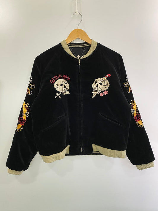 【中古品】【メンズ】  TAILOR 東洋 テーラー東洋 TT10797 REVERSIBLE SOUVENIR JACKET  SKULL×EAGLE リバーシブルジャケット 145-250209-ks-18-min サイズ：中 カラー：ブラック 万代Net店