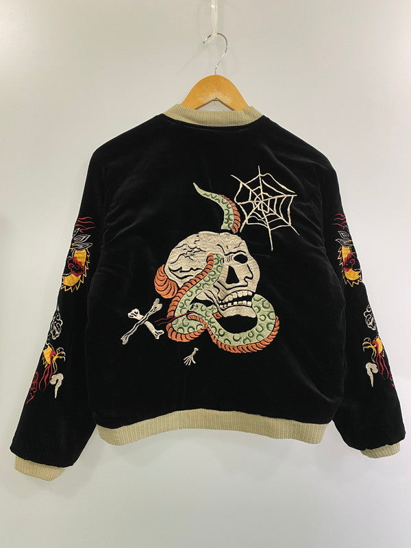 【中古品】【メンズ】  TAILOR 東洋 テーラー東洋 TT10797 REVERSIBLE SOUVENIR JACKET  SKULL×EAGLE リバーシブルジャケット 145-250209-ks-18-min サイズ：中 カラー：ブラック 万代Net店