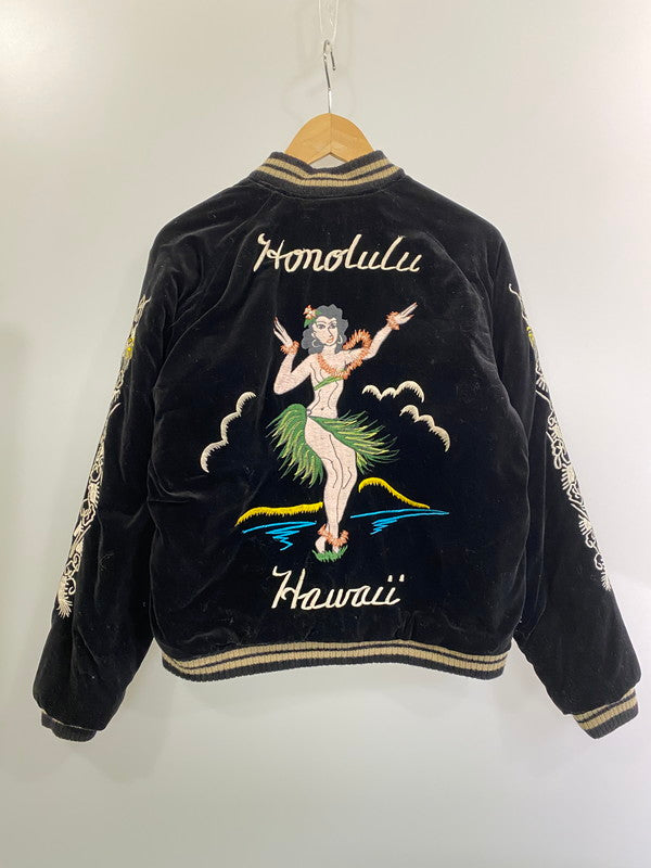 【中古品】【メンズ】  TAILOR 東洋 テーラー東洋 TT10797 港商 REVERSIBLE SOUVENIR JACKET HONOLULU×SKULL リバーシブルジャケット 145-250209-ks-19-min サイズ：中 カラー：ブラック/ホワイト 万代Net店