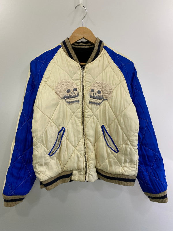 【中古品】【メンズ】  TAILOR 東洋 テーラー東洋 TT10797 港商 REVERSIBLE SOUVENIR JACKET HONOLULU×SKULL リバーシブルジャケット 145-250209-ks-19-min サイズ：中 カラー：ブラック/ホワイト 万代Net店