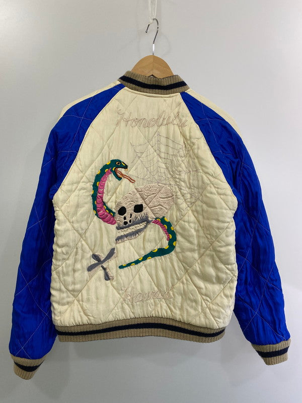 【中古品】【メンズ】  TAILOR 東洋 テーラー東洋 TT10797 港商 REVERSIBLE SOUVENIR JACKET HONOLULU×SKULL リバーシブルジャケット 145-250209-ks-19-min サイズ：中 カラー：ブラック/ホワイト 万代Net店