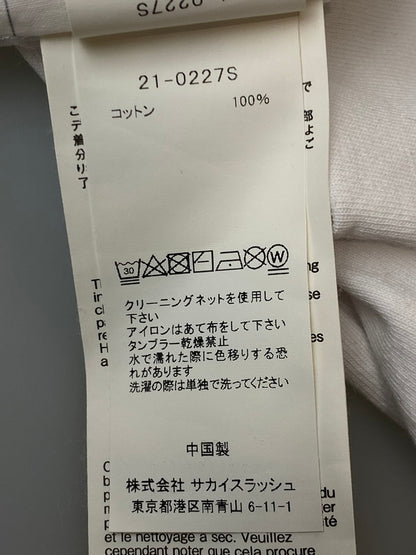 【中古品】【メンズ】 Sacai サカイ 21-0227S SADE T-SHIRT 半袖Tシャツ トップス 140-250209-ks-08-min サイズ：4 カラー：ホワイト 万代Net店