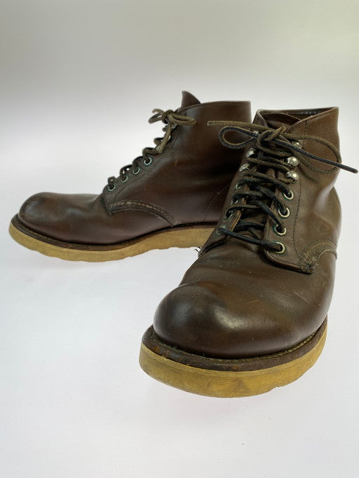 【中古品】【メンズ】 RED WING レッドウィング WORK BOOTS ワークブーツ 靴 164-250214-yn-01-min サイズ：8 D カラー：ブラウン 万代Net店