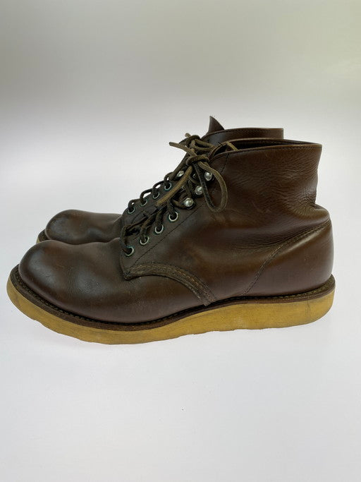 【中古品】【メンズ】 RED WING レッドウィング WORK BOOTS ワークブーツ 靴 164-250214-yn-01-min サイズ：8 D カラー：ブラウン 万代Net店