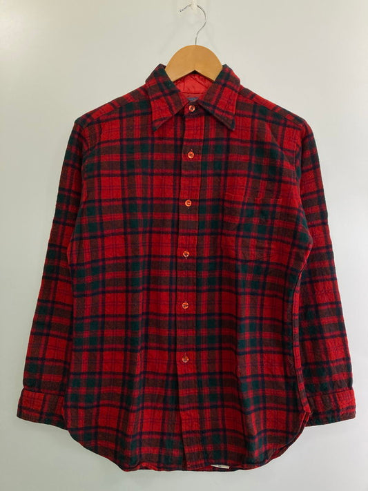 【現状渡し品】【メンズ】 PENDLETON ペンドルトン 70S CHECK SHIRT チェックシャツ トップス 146-250222-ks-04-min サイズ：M カラー：レッド 万代Net店