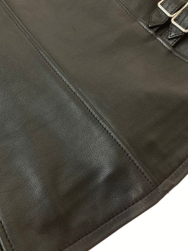 【中古品】【メンズ】  K’S LEATHER ケーズレザー RIDERS JACKET  LDNKLS3 カドヤ ライダースジャケット メンズ バイク用 レザージャケット アウター 145-250205-em-17-min サイズ：M カラー：ブラック 万代Net店