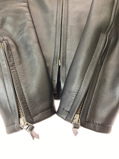 【中古品】【メンズ】  K’S LEATHER ケーズレザー RIDERS JACKET  LDNKLS3 カドヤ ライダースジャケット メンズ バイク用 レザージャケット アウター 145-250205-em-17-min サイズ：M カラー：ブラック 万代Net店