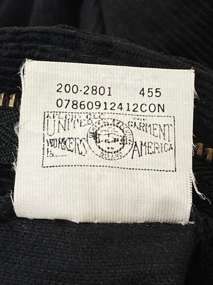 【中古品】 LEE リー 80S CORDUROY PANT 200-2801 コーデュロイパンツ 80年代 メンズ ボトムス パンツ 157-250219-em-08-min サイズ：29×34 カラー：ブラック 万代Net店