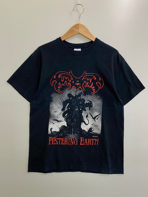 【中古品】【メンズ】  FUNERUS 00S FESTERING EARTH TEE 半袖Tシャツ トップス 146-250206-ks-15-min サイズ：M カラー：ネイビー 万代Net店