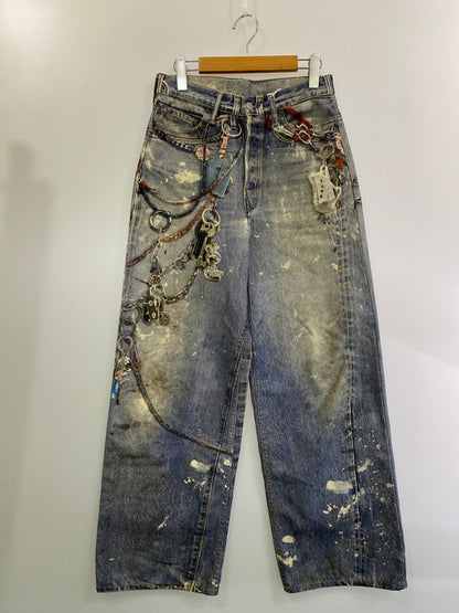 【中古美品】【メンズ】 ACNE STUDIOS アクネストゥディオズ 24SS TROMPE L’OEIL KEY CHAIN PRINT BAGGY DENIM PANTS  デニムパンツ 152-250209-ks-17-min サイズ：42 カラー：インディゴ 万代Net店