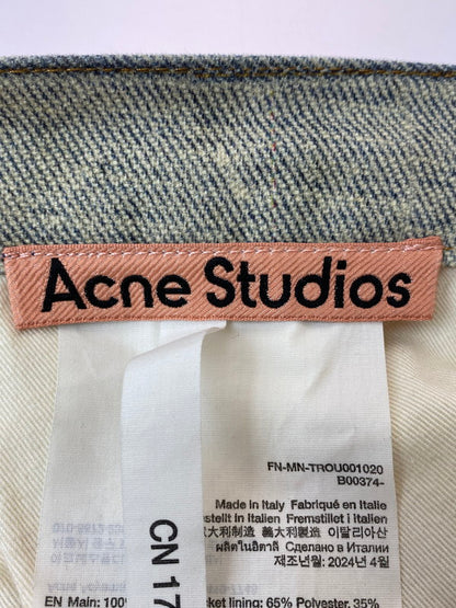 【中古美品】【メンズ】 ACNE STUDIOS アクネストゥディオズ 24SS TROMPE L’OEIL KEY CHAIN PRINT BAGGY DENIM PANTS  デニムパンツ 152-250209-ks-17-min サイズ：42 カラー：インディゴ 万代Net店