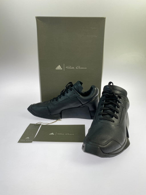 【中古品】【メンズ】 adidas アディダス ×RICK OWENS リックオウエンス CQ1842 LEVEL RUNNER LOW 2 靴 シューズ スニーカー 161-250211-AS-1-min サイズ：26cm カラー：ブラック 万代Net店