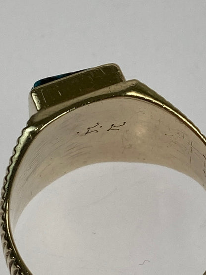 【中古品】【メンズ/レディース】  ZUNI GOLD RING ズニ族 ゴールド リング 指輪 191-250213-jt-03-min サイズ：14号 カラー：ゴールド 万代Net店