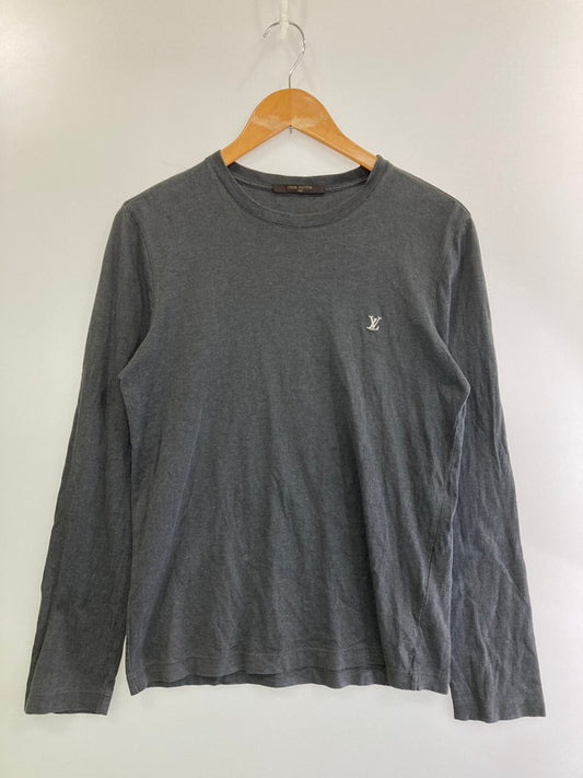 【中古品】【メンズ/レディース】 LOUIS VUITTON ルイ・ヴィトン LOGO L S TEE ロングスリーブティー 長袖Tシャツ ロンT  141-250205-em-02-min サイズ：XS カラー：グレー 万代Net店