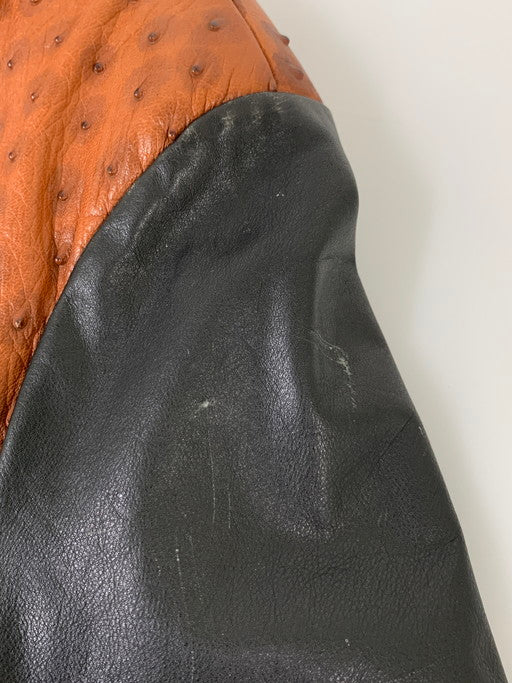 【現状渡し品】【メンズ】 USED DESIGN LEATHER JACKET デザイン レザージャケット アウター 146-250307-me-36-min サイズ：M カラー：ブラック 万代Net店