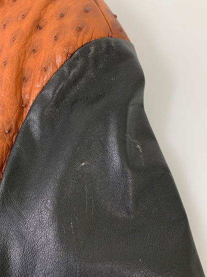 【現状渡し品】【メンズ】 USED DESIGN LEATHER JACKET デザイン レザージャケット アウター 146-250307-me-36-min サイズ：M カラー：ブラック 万代Net店