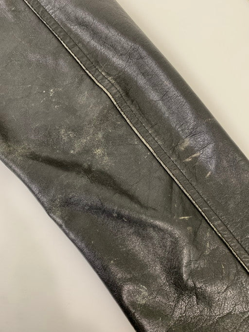 【現状渡し品】【メンズ】 USED DESIGN LEATHER JACKET デザイン レザージャケット アウター 146-250307-me-36-min サイズ：M カラー：ブラック 万代Net店