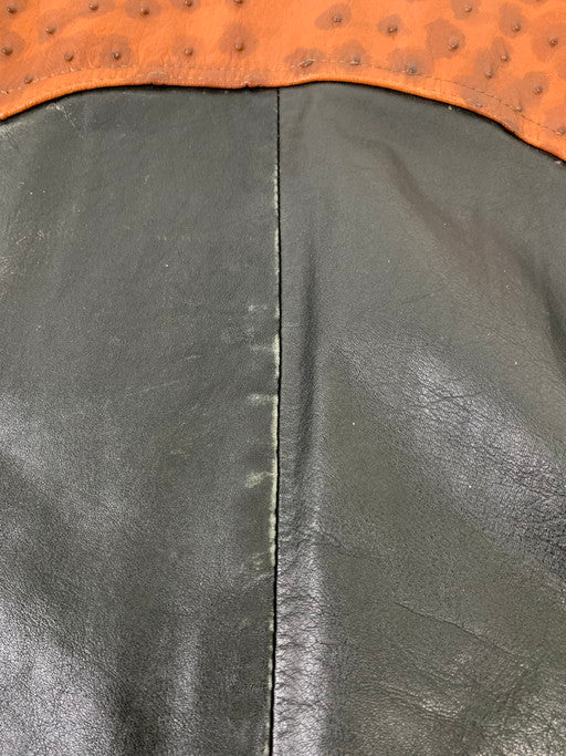 【現状渡し品】【メンズ】 USED DESIGN LEATHER JACKET デザイン レザージャケット アウター 146-250307-me-36-min サイズ：M カラー：ブラック 万代Net店