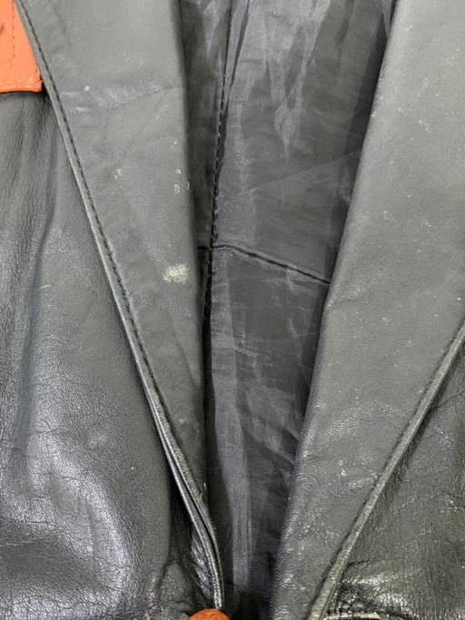 【現状渡し品】【メンズ】 USED DESIGN LEATHER JACKET デザイン レザージャケット アウター 146-250307-me-36-min サイズ：M カラー：ブラック 万代Net店