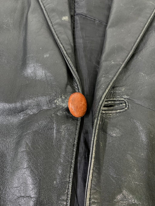 【現状渡し品】【メンズ】 USED DESIGN LEATHER JACKET デザイン レザージャケット アウター 146-250307-me-36-min サイズ：M カラー：ブラック 万代Net店