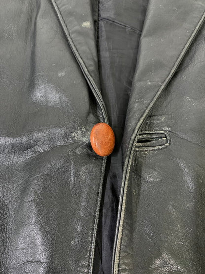 【現状渡し品】【メンズ】 USED DESIGN LEATHER JACKET デザイン レザージャケット アウター 146-250307-me-36-min サイズ：M カラー：ブラック 万代Net店