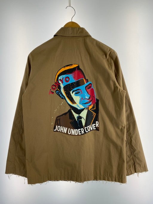 【中古品】【メンズ】  JOHNUNDERCOVER BACK PRINT COACH JACKET JUR7201 ジョンアンダーカバー バックプリント コーチジャケット アウター 140-250214-yn-21-min サイズ：3 カラー：ライトブラウン 万代Net店