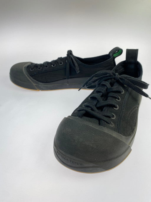 【中古品】【メンズ】 BOTTEGAVENETA ボッテガヴェネタ VULCAN SNEAKERS CANVAS BLACK キャンバススニーカー 靴 183-250214-yn-05-min サイズ：45 カラー：ブラック 万代Net店