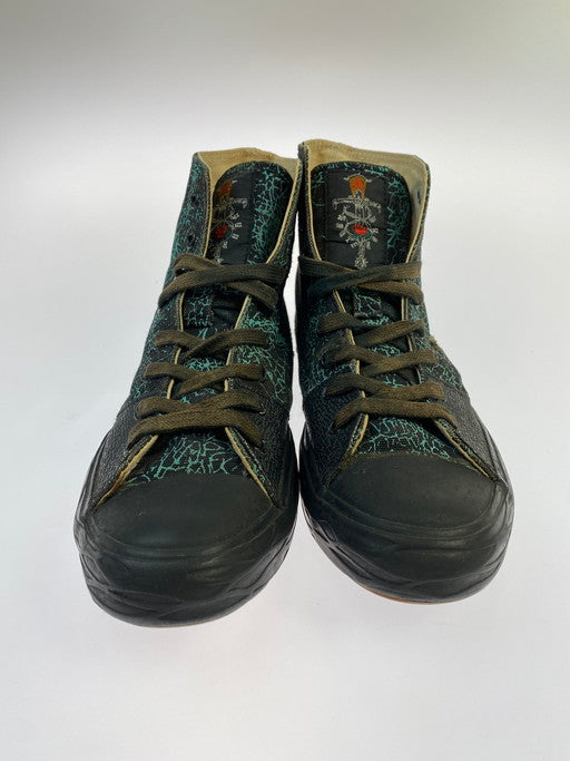 【現状渡し品】【メンズ】 SKATE RAGS スケートラグス 80-90S HI TOP SNEAKER 靴 シューズ スニーカー 162-250211-AS-19-min カラー：ブラック/グリーン系 万代Net店