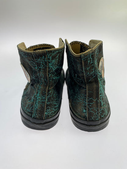 【現状渡し品】【メンズ】 SKATE RAGS スケートラグス 80-90S HI TOP SNEAKER 靴 シューズ スニーカー 162-250211-AS-19-min カラー：ブラック/グリーン系 万代Net店