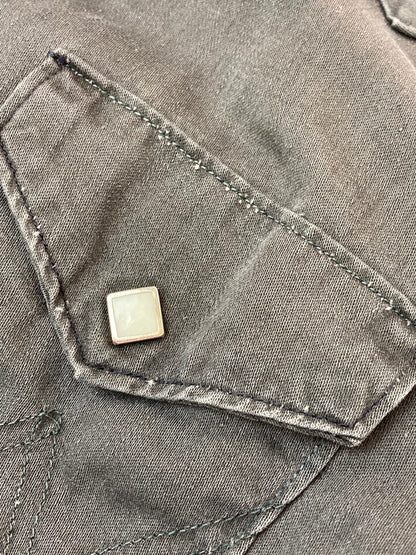 【中古品】【メンズ】 Wrangler ラングラー BLUEBELL 60S STUDS SHIRT BLACK 縦ベル スタッズ シャツ 長袖シャツ メンズ ウエスタンシャツ 146-250205-em-22-min サイズ：16 カラー：ブラック 万代Net店