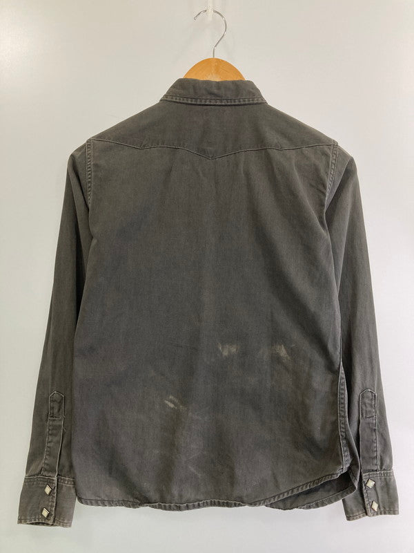 【中古品】【メンズ】 Wrangler ラングラー BLUEBELL 60S STUDS SHIRT BLACK 縦ベル スタッズ シャツ 長袖シャツ メンズ ウエスタンシャツ 146-250205-em-22-min サイズ：16 カラー：ブラック 万代Net店