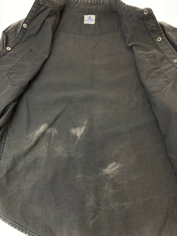 【中古品】【メンズ】 Wrangler ラングラー BLUEBELL 60S STUDS SHIRT BLACK 縦ベル スタッズ シャツ 長袖シャツ メンズ ウエスタンシャツ 146-250205-em-22-min サイズ：16 カラー：ブラック 万代Net店