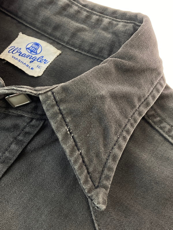 【中古品】【メンズ】 Wrangler ラングラー BLUEBELL 60S STUDS SHIRT BLACK 縦ベル スタッズ シャツ 長袖シャツ メンズ ウエスタンシャツ 146-250205-em-22-min サイズ：16 カラー：ブラック 万代Net店