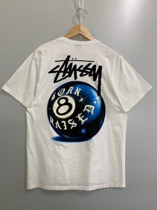 【中古品】【メンズ】 STUSSY ステューシー BXR 8BALL TEE 半袖Tシャツ トップス 142-250206-ks-19-min サイズ：M カラー：ホワイト 万代Net店