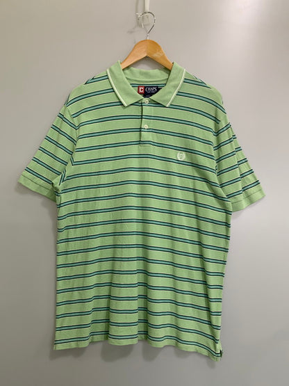【中古品】【メンズ】 CHAPS チャップス BORDER SS POLO SHIRT ボーダーショートスリーブ ポロシャツ トップス 146-260409-SH-24-min サイズ：XL カラー：ライトグリーン 万代Net店