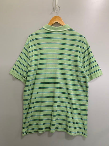 【中古品】【メンズ】 CHAPS チャップス BORDER SS POLO SHIRT ボーダーショートスリーブ ポロシャツ トップス 146-260409-SH-24-min サイズ：XL カラー：ライトグリーン 万代Net店