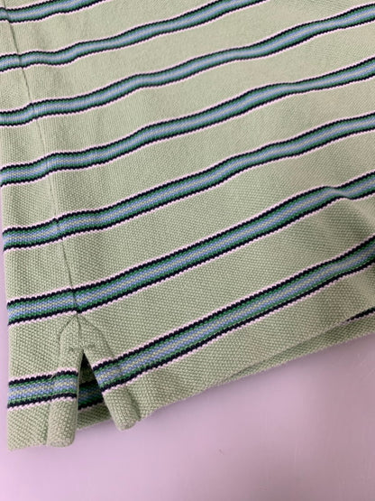 【中古品】【メンズ】 CHAPS チャップス BORDER SS POLO SHIRT ボーダーショートスリーブ ポロシャツ トップス 146-260409-SH-24-min サイズ：XL カラー：ライトグリーン 万代Net店