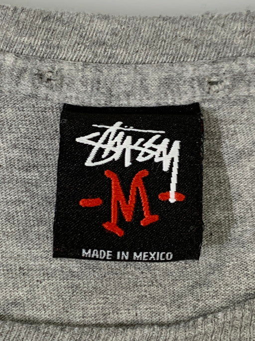 【中古品】【メンズ】 STUSSY ステューシー 00S メキシコ製 LOGO LS TEE ロゴTシャツ トップス 142-250209-ks-53-min サイズ：M カラー：グレー 万代Net店