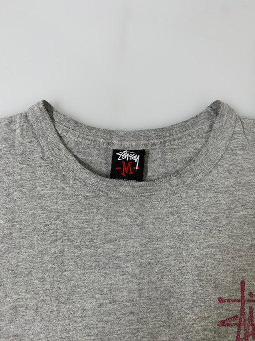 【中古品】【メンズ】 STUSSY ステューシー 00S メキシコ製 LOGO LS TEE ロゴTシャツ トップス 142-250209-ks-53-min サイズ：M カラー：グレー 万代Net店