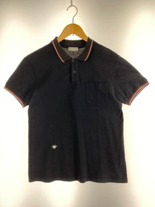 【中古品】【メンズ】 DIOR HOMME ディオール・オム POLO SHIRT  7H3360750008  半袖ポロシャツ トップス  141-250218-jt-01-min サイズ：M カラー：ブラック 万代Net店