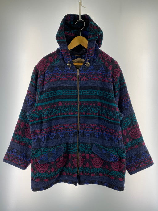 【中古品】【メンズ】 WOOLRICH ウールリッチ 90S FLORAL PARKA アウター 146-250226-AS-4-min サイズ：L カラー：ブラック/マルチカラー 万代Net店