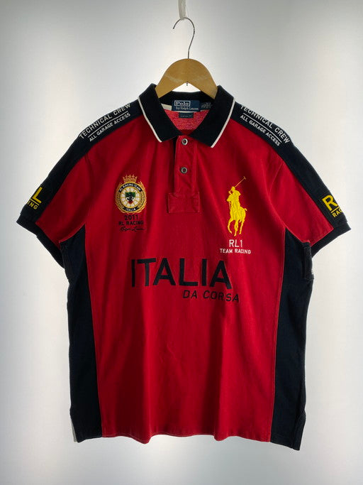 【中古品】【メンズ】 RALPH LAUREN ラルフローレン RALPH LAUREN RACING POLO SHIRT レーシング ポロ シャツ 半袖トップス 147-250221-me-18-min サイズ：XL カラー：レッド/ブラック 万代Net店