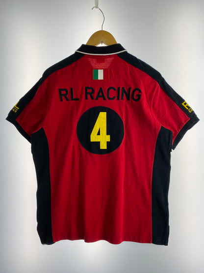 【中古品】【メンズ】 RALPH LAUREN ラルフローレン RALPH LAUREN RACING POLO SHIRT レーシング ポロ シャツ 半袖トップス 147-250221-me-18-min サイズ：XL カラー：レッド/ブラック 万代Net店