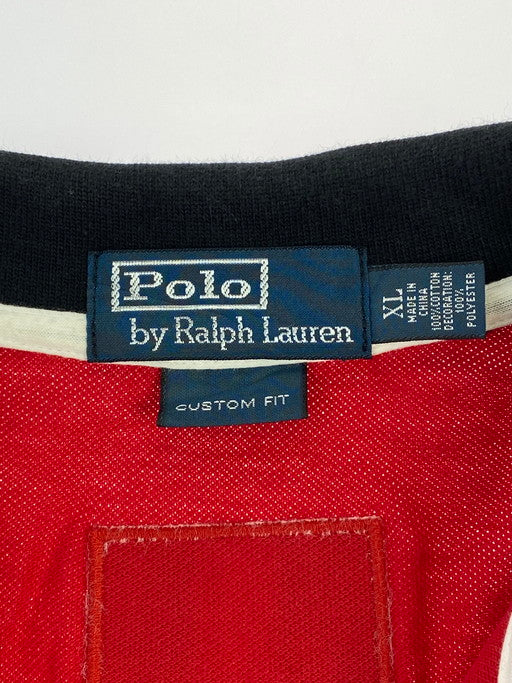 【中古品】【メンズ】 RALPH LAUREN ラルフローレン RALPH LAUREN RACING POLO SHIRT レーシング ポロ シャツ 半袖トップス 147-250221-me-18-min サイズ：XL カラー：レッド/ブラック 万代Net店