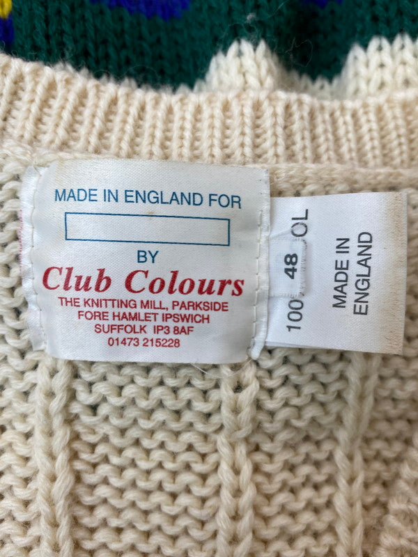【中古品】【メンズ】 CLUB COLOURS クラブ カラーズ KNIT VEST ニットベスト 146-260408-zi-09-min サイズ：48 カラー：ベージュ 万代Net店