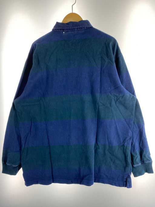 【中古品】【メンズ】 POLO RALPH LAUREN ポロ・ラルフローレン 長袖 ラガーシャツ トップス  146-250218-jt-13-min サイズ：L カラー：ネイビー/モスグリーン 万代Net店