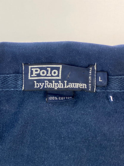 【中古品】【メンズ】 POLO RALPH LAUREN ポロ・ラルフローレン 長袖 ラガーシャツ トップス  146-250218-jt-13-min サイズ：L カラー：ネイビー/モスグリーン 万代Net店