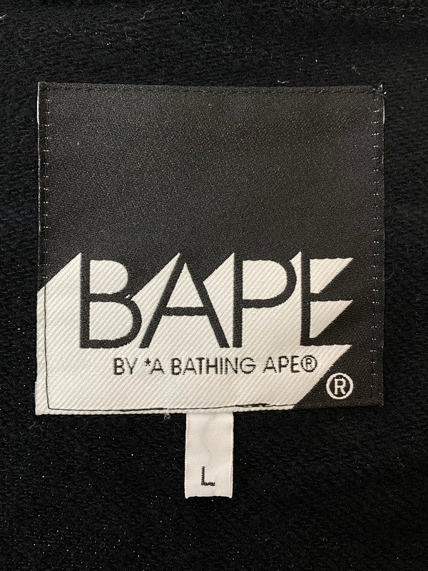 【現状渡し品】【メンズ】 A BATHING APE アベイシングエイプ A BATHING APE SWEAT STADIUM JACKET スウェットスタジアムジャケット 142-250209-ks-26-min サイズ：L カラー：ブラック 万代Net店